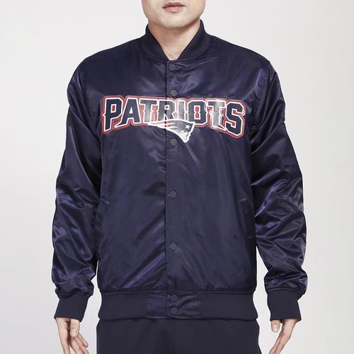 Pro Standard Mens Patriots Big Logo Satin Jacket Product Image