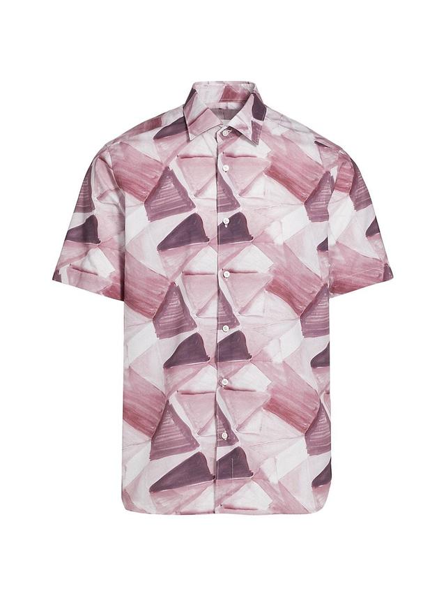 Mens COLLECTION Watercolor Button-Front Shirt Product Image