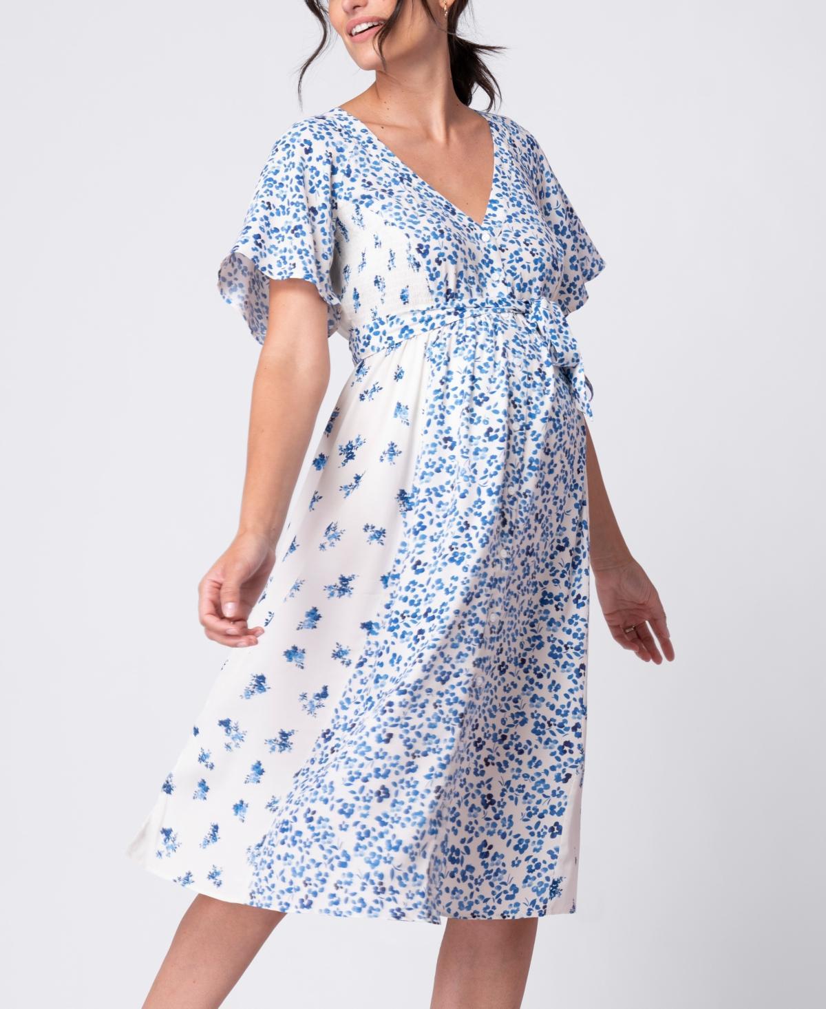 Seraphine Womens Floral Maternity Nursing Dress Product Image