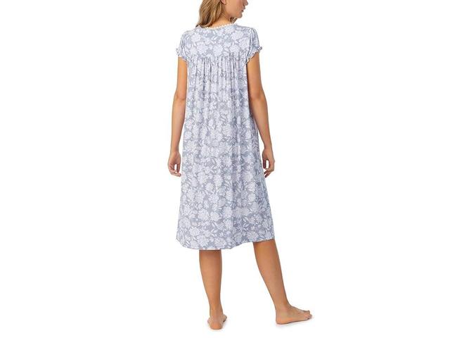 Eileen West Knit Floral Print Cap Sleeve Round Neck Waltz Nightgown Product Image