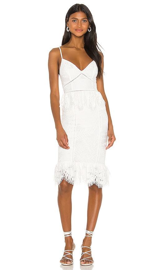 Lovers and Friends Wanderlust Midi Dress in White Product Image