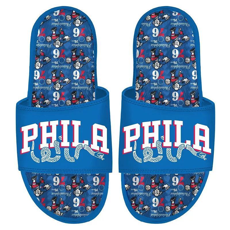 ISlide Philadelphia 76ers Team Pattern Gel Slide Sandals, Mens Product Image