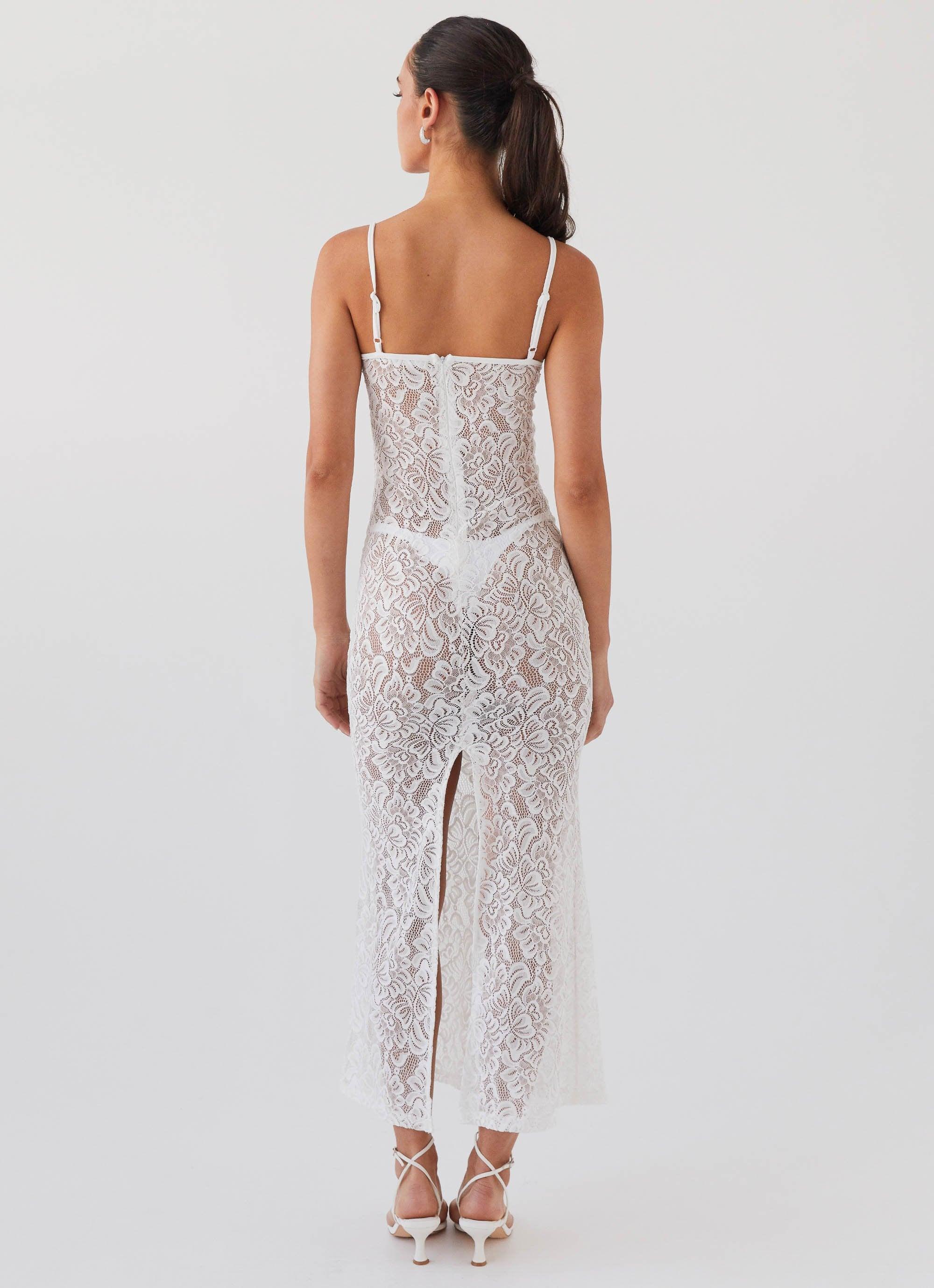 Leona Lace Maxi Dress - Snow Product Image