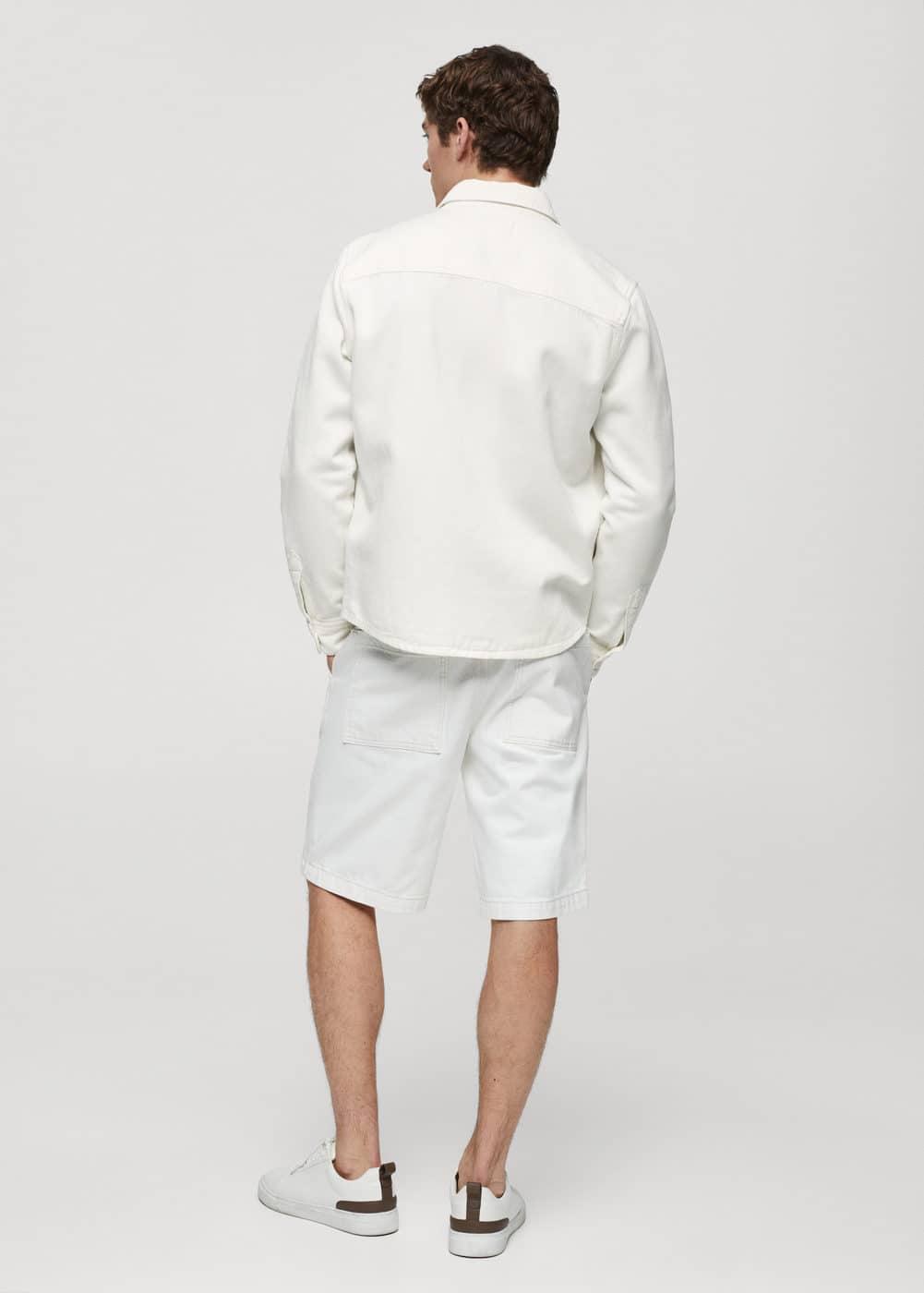 MANGO MAN - Regular-fit overshirt with pocket off whiteMen Product Image