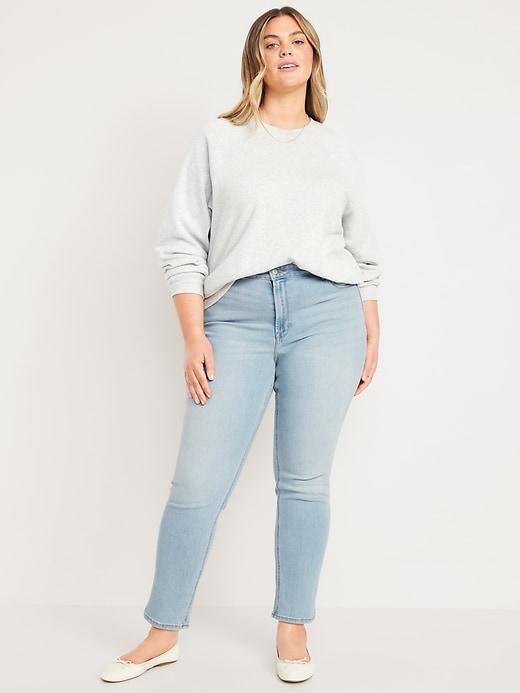 High-Waisted Wow Straight Ankle Jeans product image