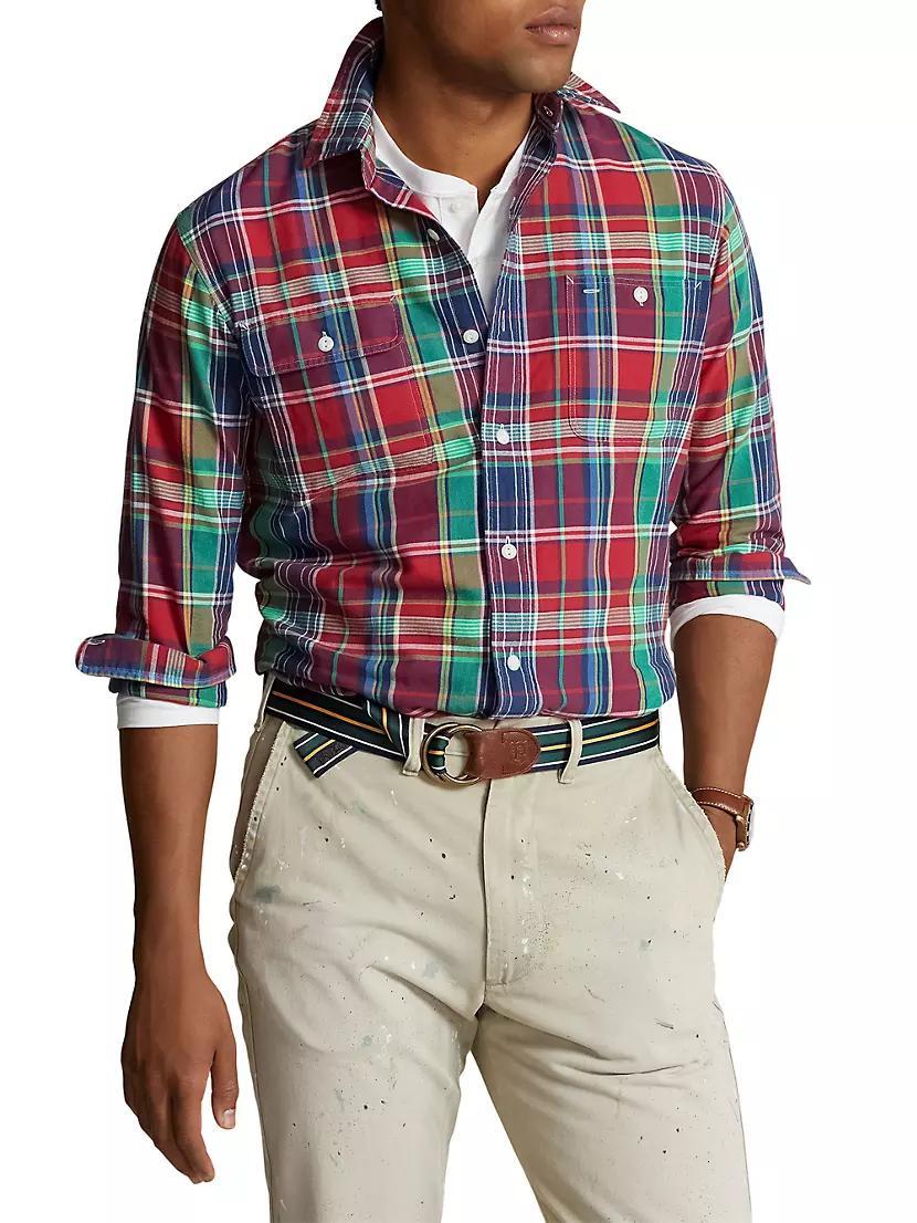 Plaid Classic Oxford Sport Shirt Product Image