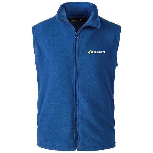 Mens Royal Los Angeles Rams Houston Fleece Full-Zip Vest Product Image