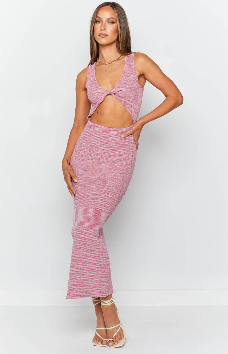 Ravenna Cut Out Maxi Dress Pink Product Image