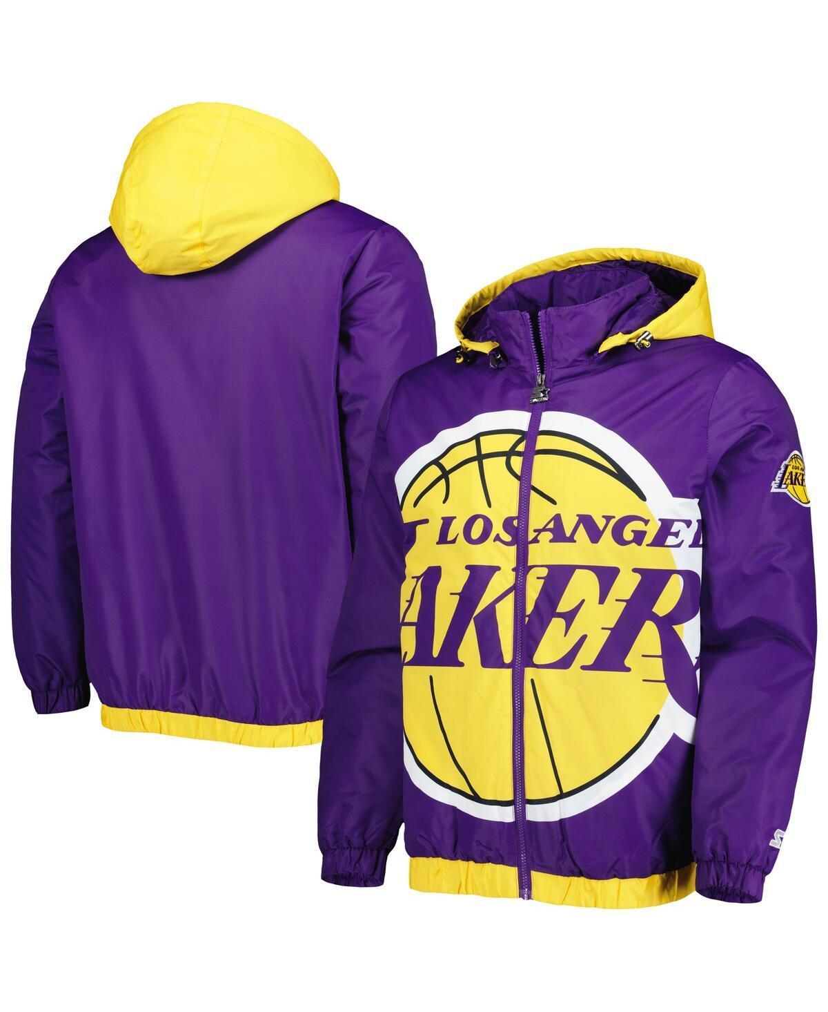 Mens Starter Los Angeles Lakers The Triple Double Full-Zip Hoodie Jacket Product Image