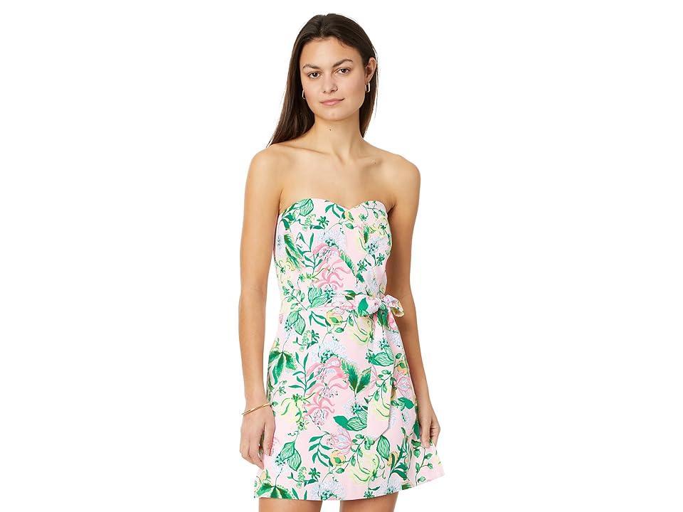 Lilly Pulitzer Kylo Strapless Skirted Romper Via Amore Spritzer) Women's Jumpsuit & Rompers One Piece Product Image