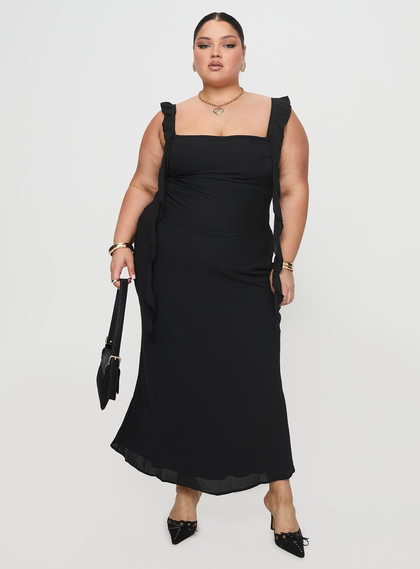 Lanai Maxi Dress Black Curve Product Image