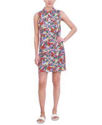 Petite Printed Sleeveless Dress Product Image