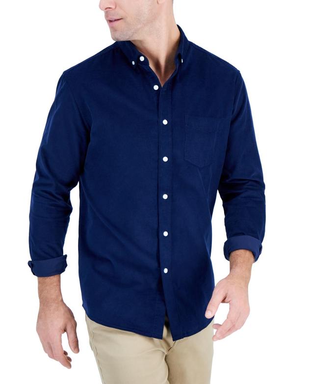 Club Room Mens Regular-Fit Stretch Corduroy Shirt, Created for Macys Product Image