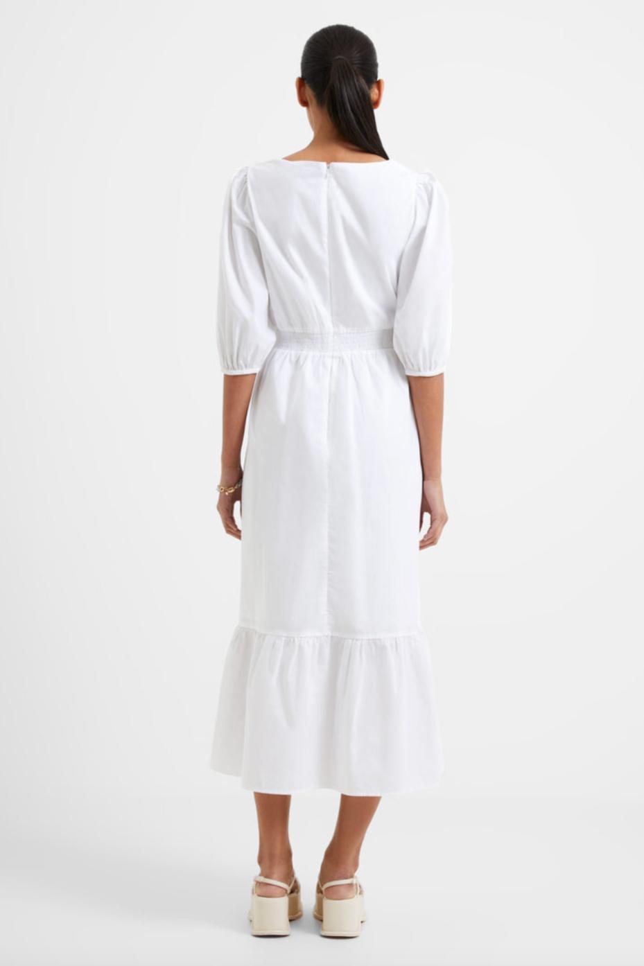 Rhodes Conscious Cotton Midi Dress - White Product Image