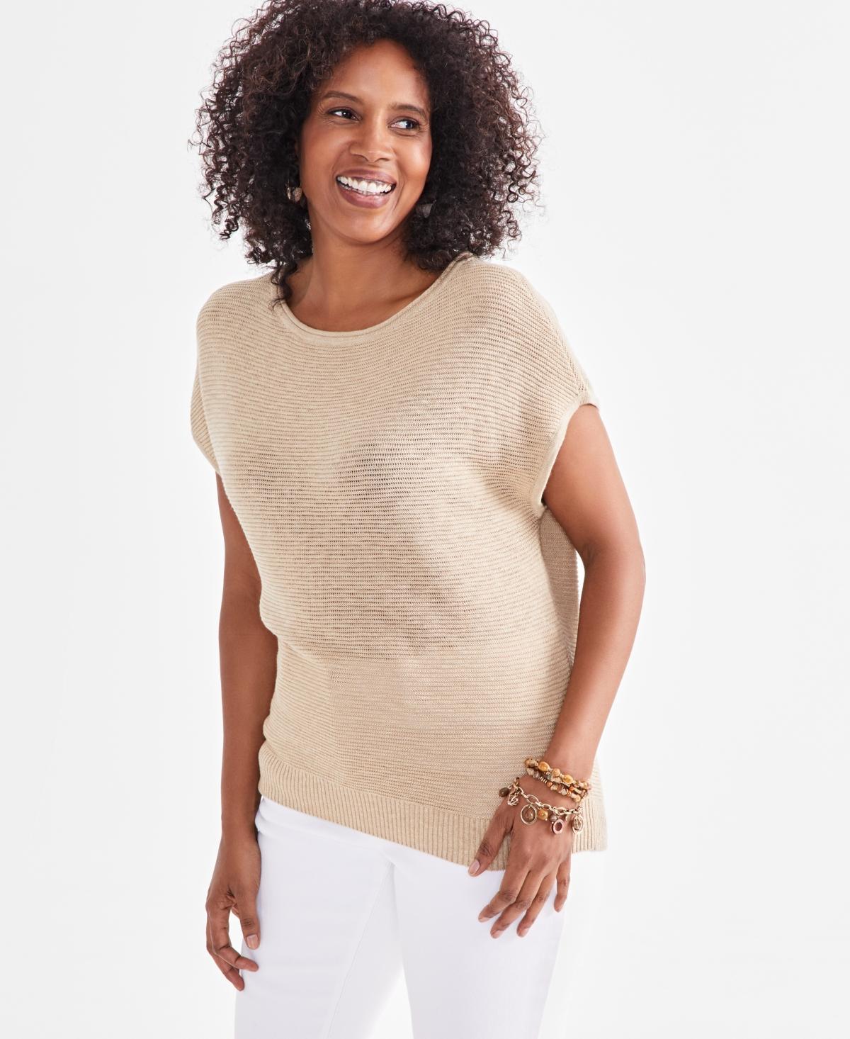 Petite Boat Neck Dolman-Sleeve Sweater, Created for Macy's Product Image