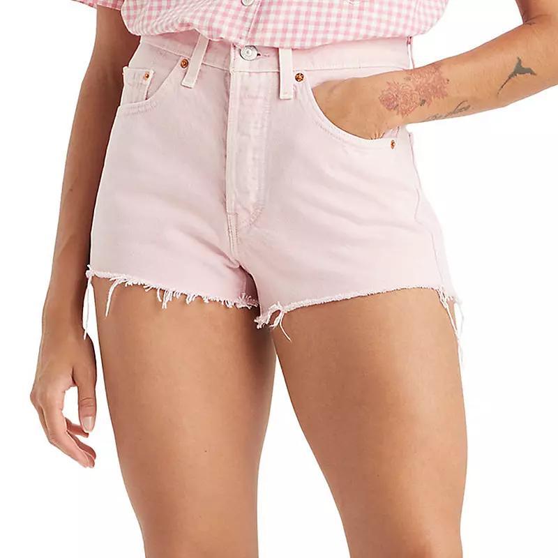 Levi's Women's 501 Original Fit Dusty Pink High Waisted Denim Shorts Product Image