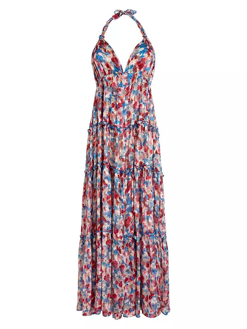 Floral Halter Maxi Dress Product Image