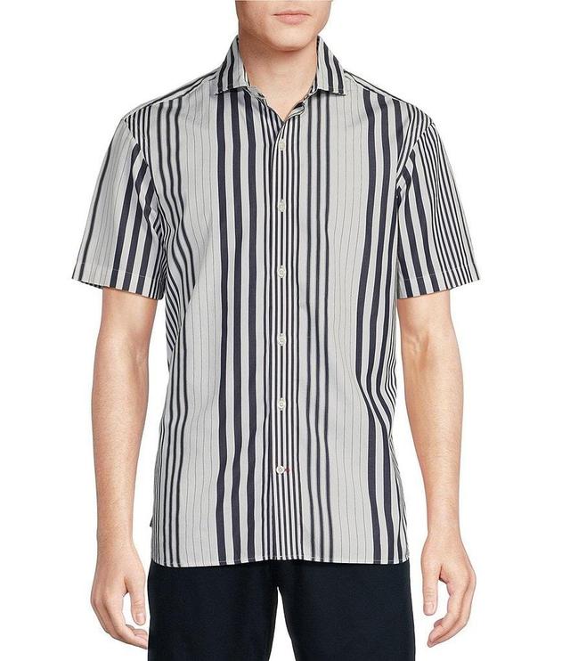 Cremieux Blue Label Block Island Collection Nautical Stripe Short Sleeve Woven Shirt Product Image