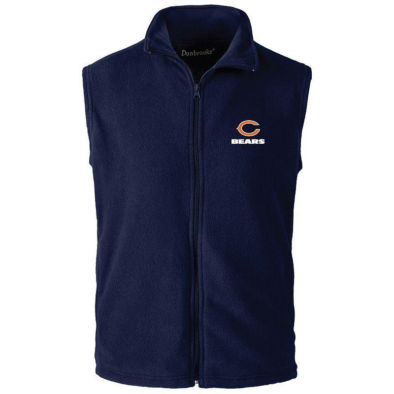 Mens Chicago Bears Houston Fleece Full-Zip Vest Blue Product Image