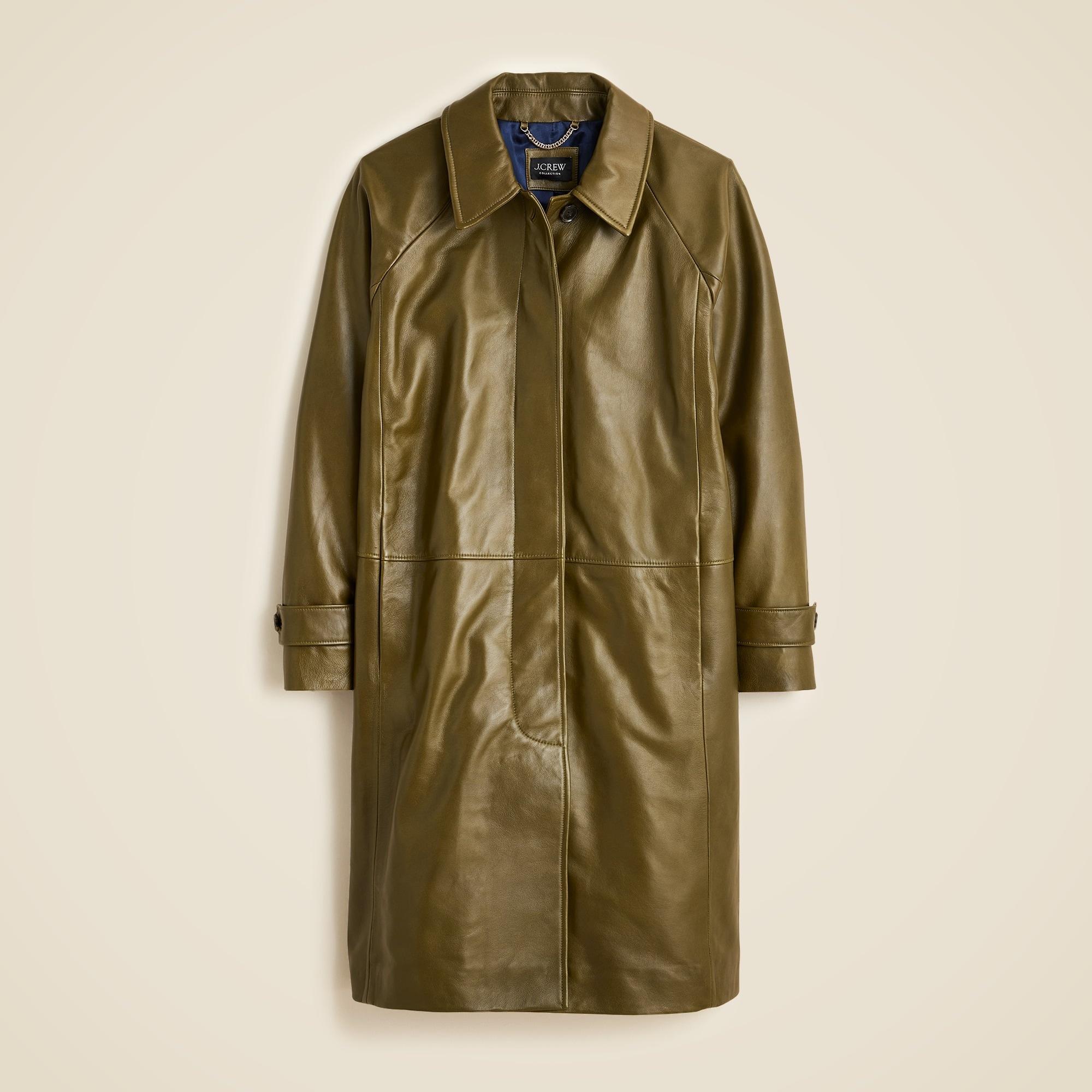 Collection trench coat in leather product image