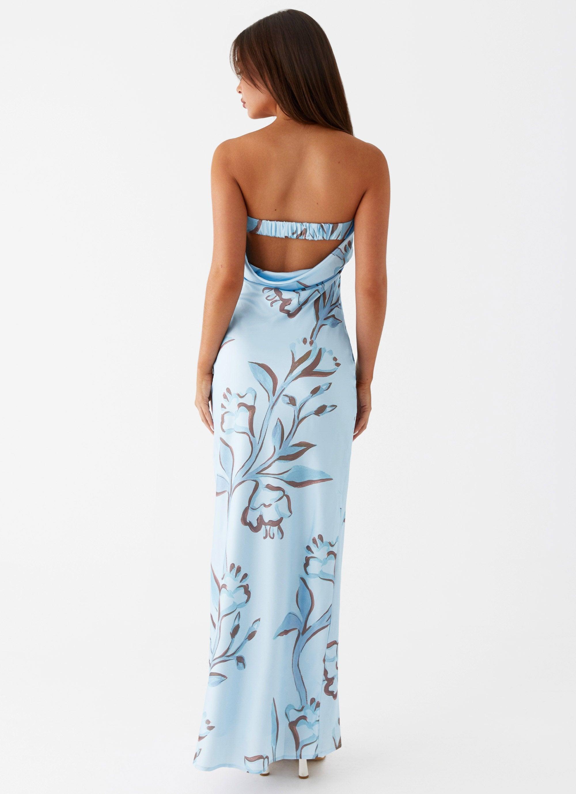 Summer Lover Maxi Dress - Blue Floral Product Image