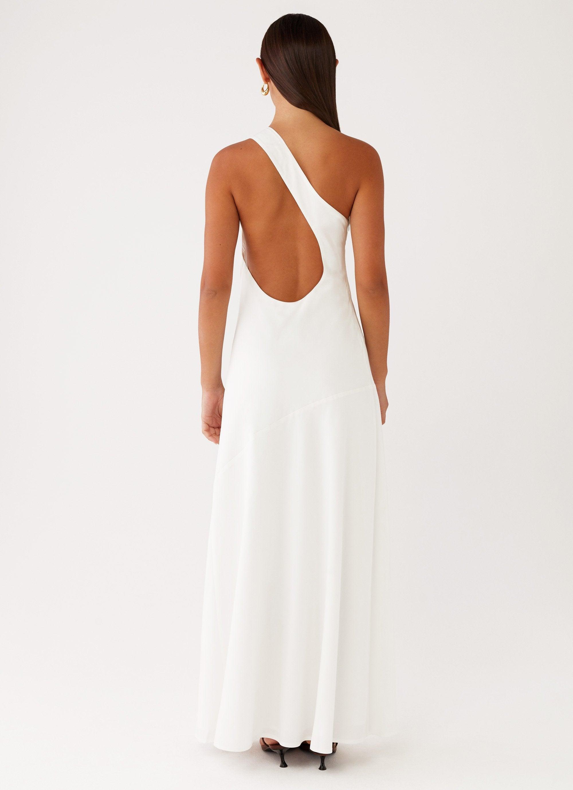 Oaklyn One Shoulder Maxi Dress - Ivory Product Image