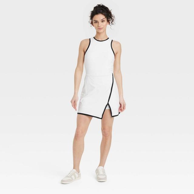 Womens High-Neck Wrap Active Dress - All In Motion White L Product Image