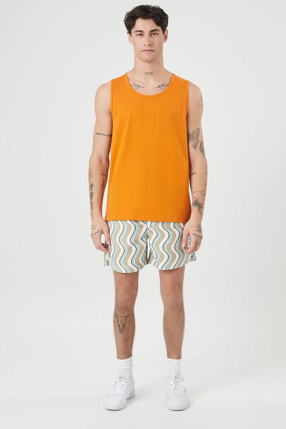 Wavy Striped Swim Trunks | Forever 21 Product Image