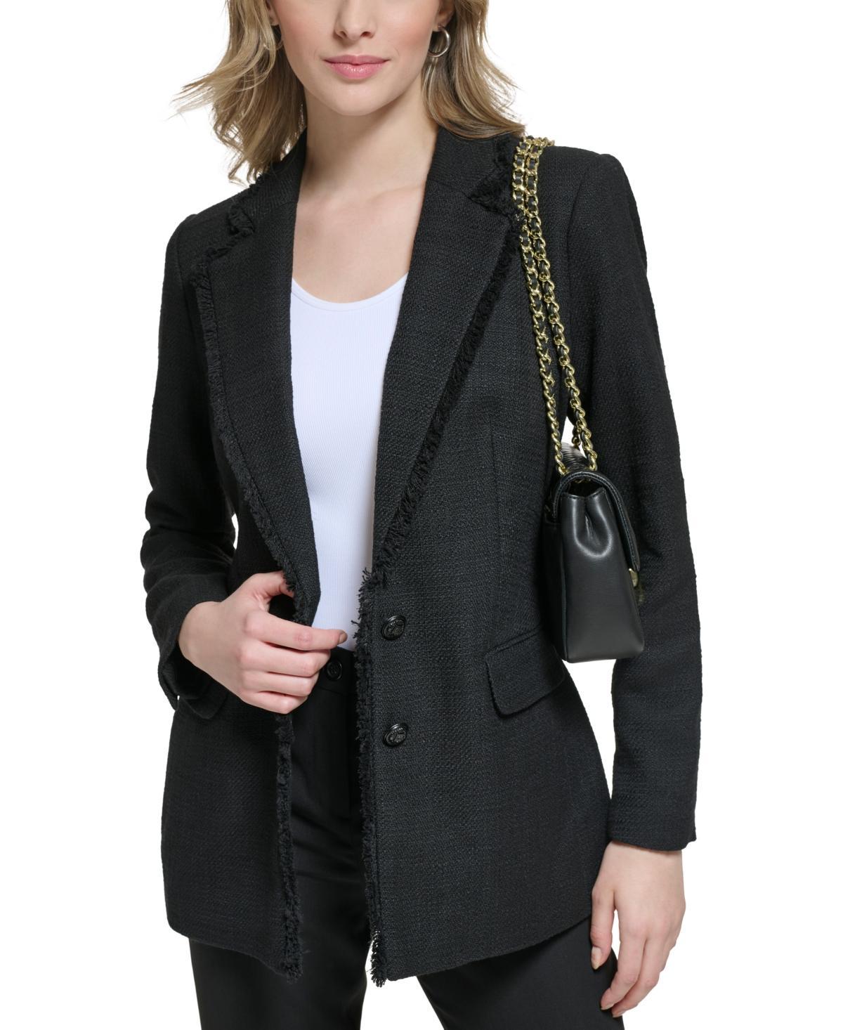 Karl Lagerfeld Paris Tweed Blazer Product Image