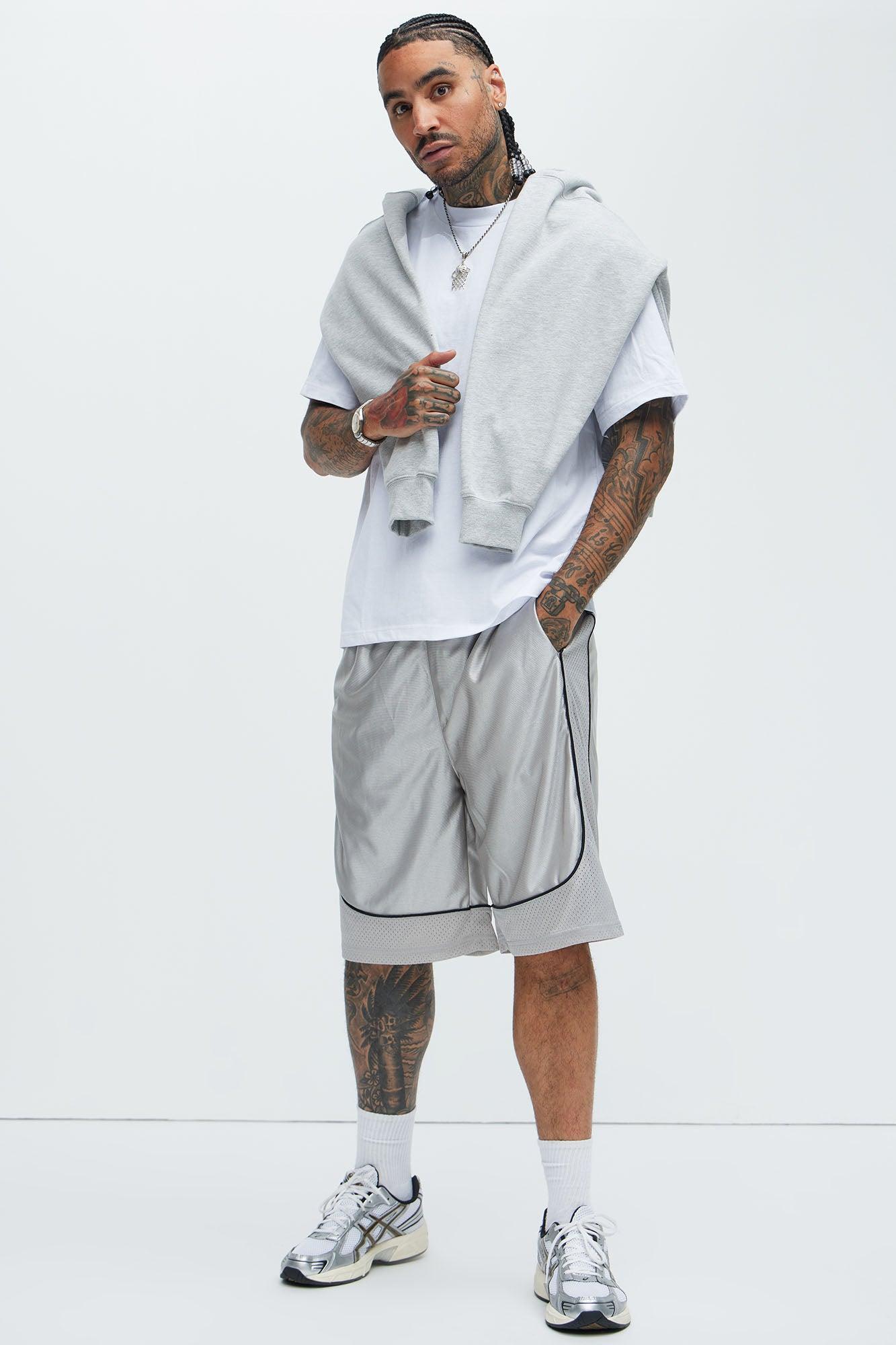 Game Time Mesh Shorts - Grey Product Image