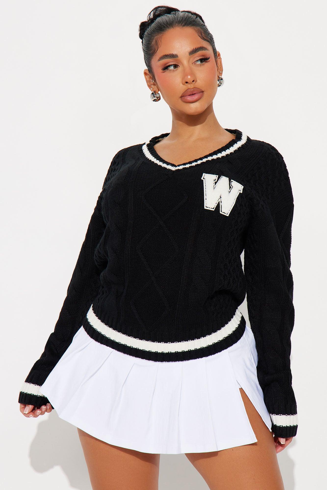 Winning Team Varsity Sweater - Black/combo Product Image