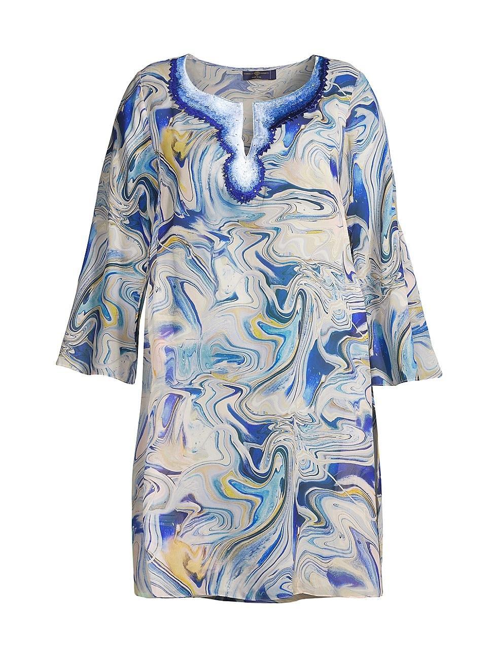 Womens Valentina Marbled Silk Tunic Product Image