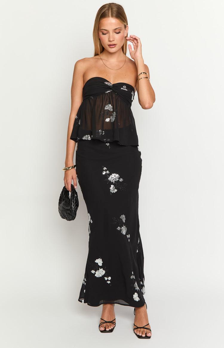 Shyla Black Maxi Skirt Product Image