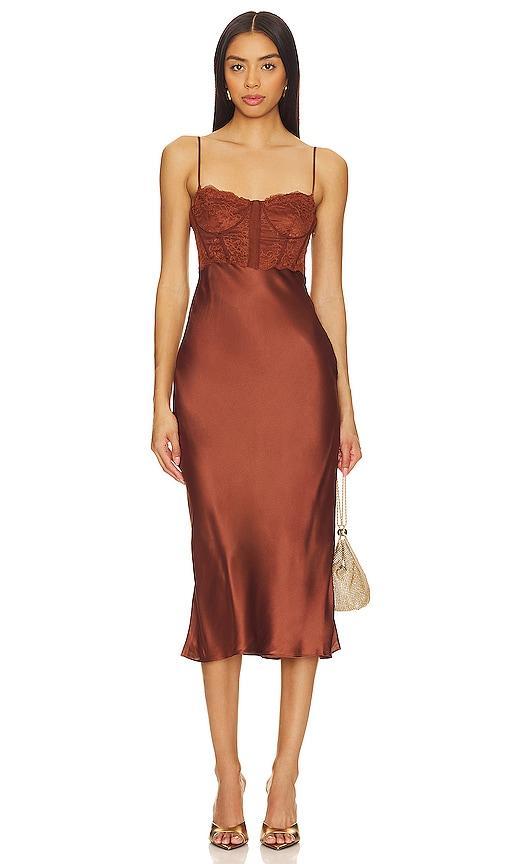 CAMI NYC Lara Dress in Brown.0. Product Image