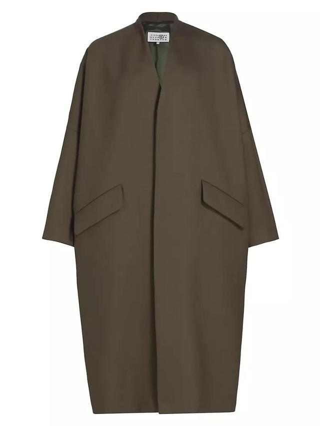 Wool-Blend Cocoon Coat Product Image