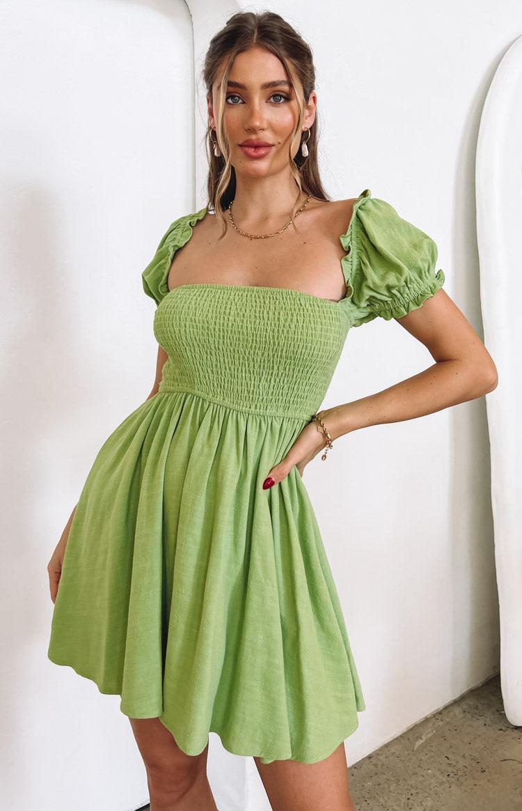 Kharis Green Mini Dress Product Image