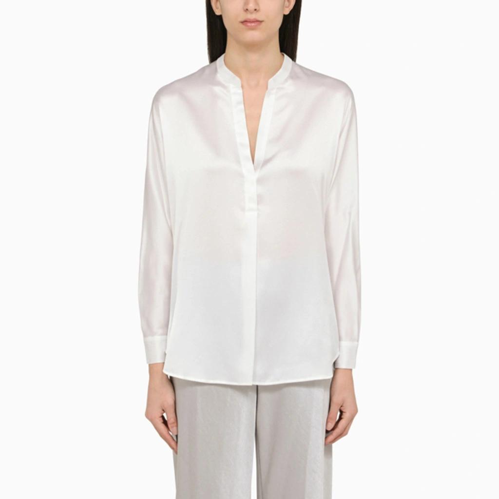 Silk Blouse In White Product Image