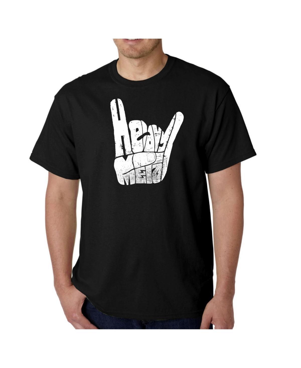 La Pop Art Mens Word Art T-Shirt - Heavy Metal Product Image