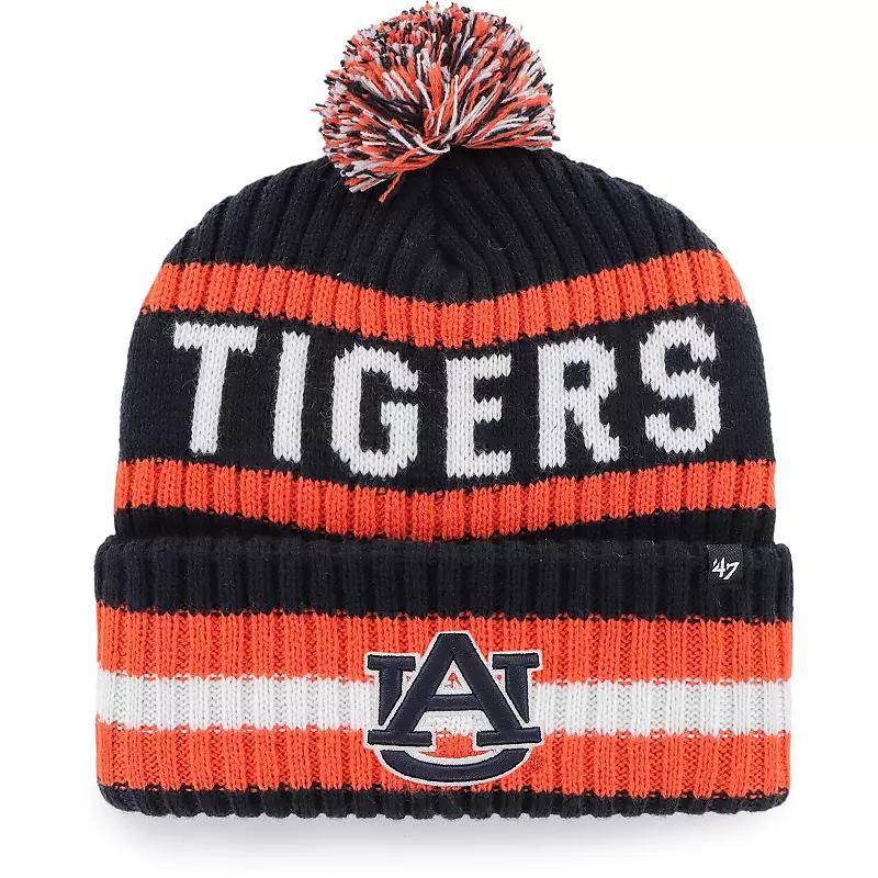 Mens 47 Auburn Tigers Bering Cuffed Knit Hat with Pom, Blue Product Image