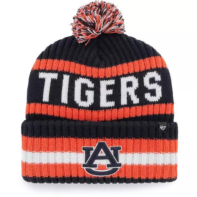 Mens Navy Auburn Tigers Bering Cuffed Knit Hat with Pom Product Image