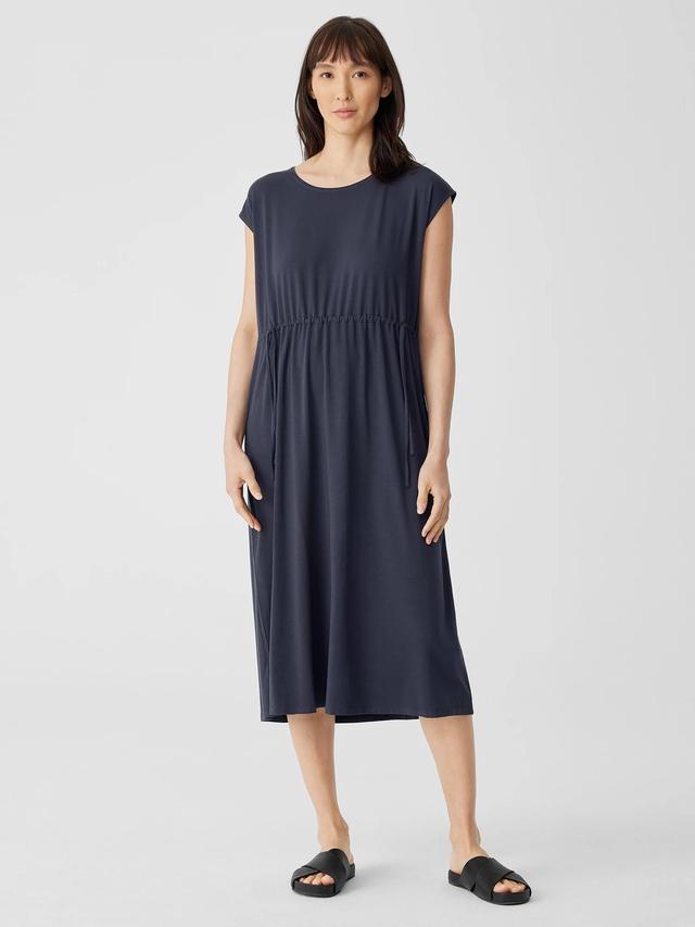 EILEEN FISHER Fine Jersey Jewel Neck Dressfemale Product Image