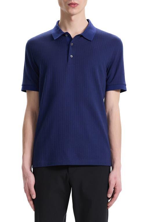 Theory Zelig Jacquard Stripe Cotton Polo Product Image