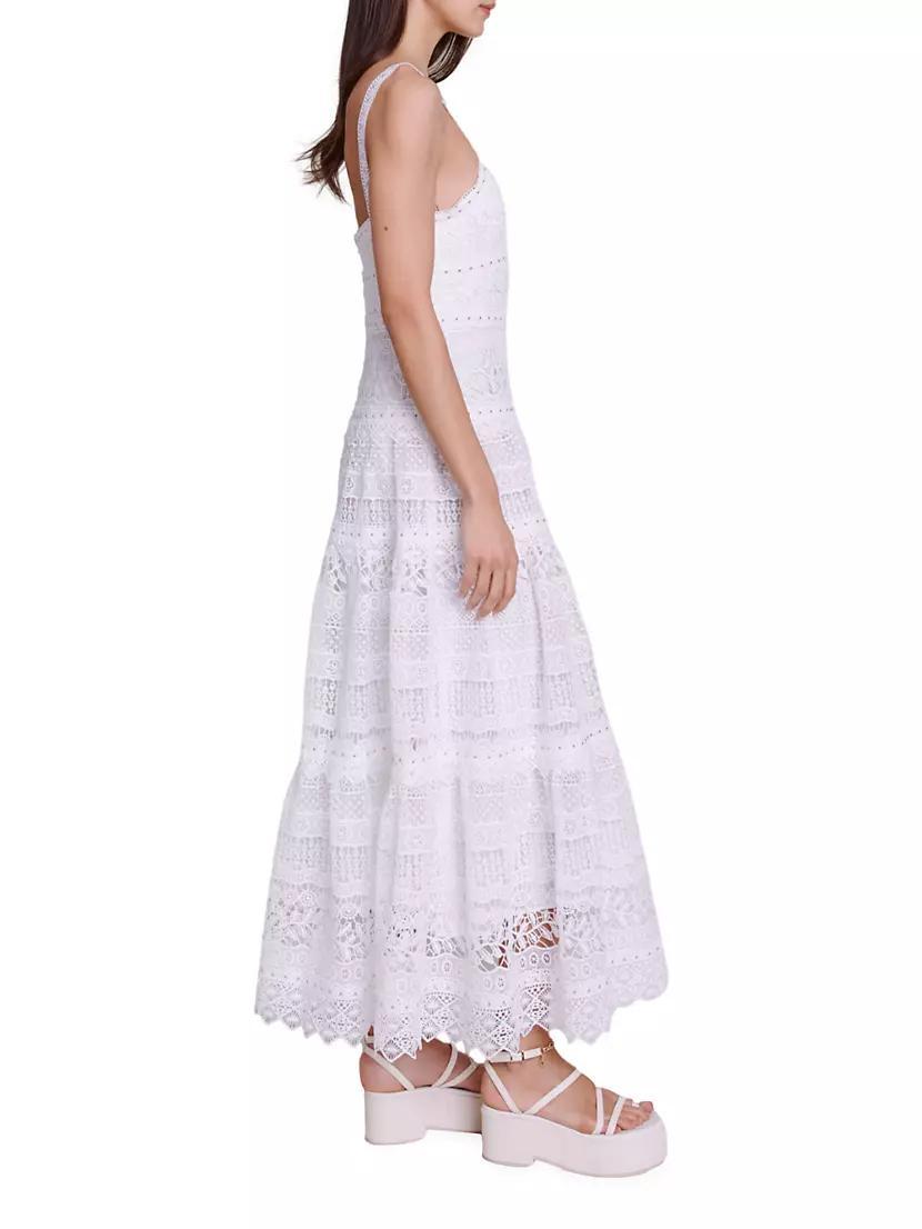 Crochet-Knit Maxi Dress Product Image