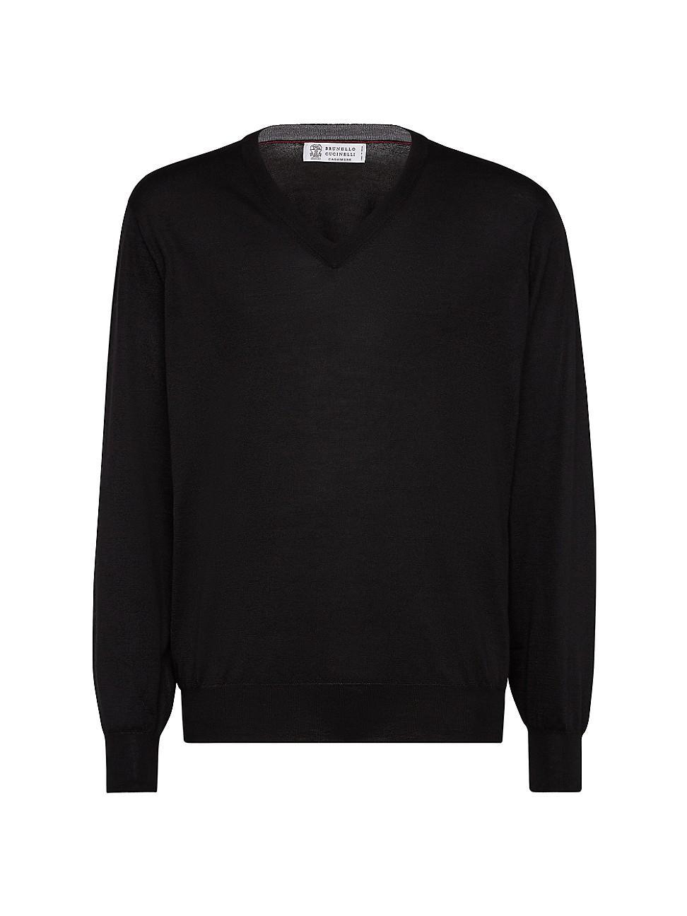 Mens Cashmere and Silk Lightweight Sweater Product Image