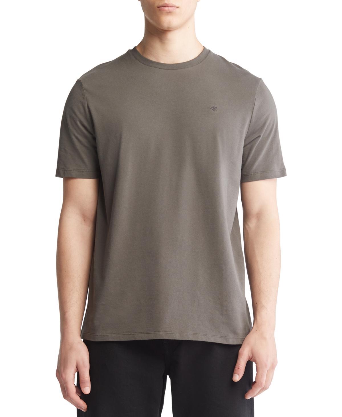 Calvin Klein Mens Smooth Cotton Solid Crewneck T-Shirt Product Image