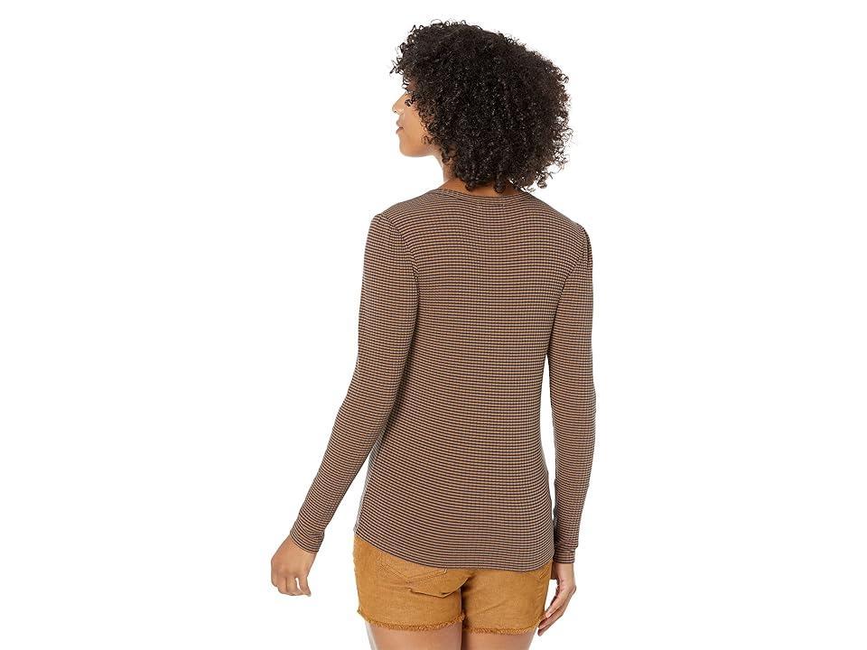 Carve Designs Emma Top (Cocoa Mini Stripe) Women's Clothing Product Image