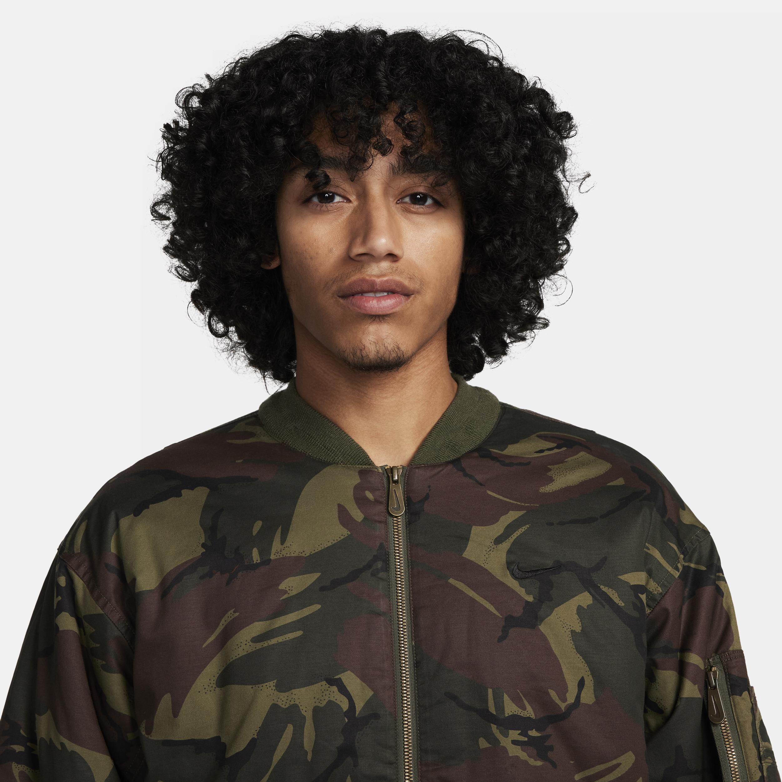 Nike Life camo print bomber jacket Product Image