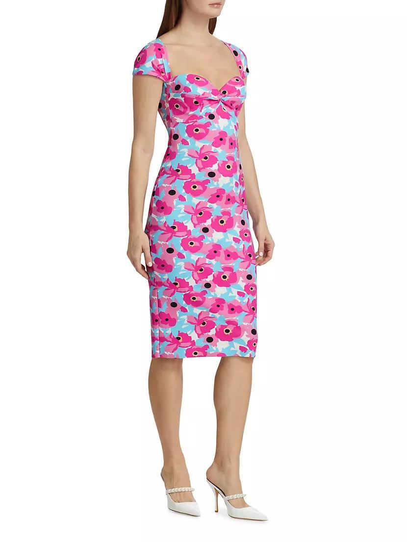 Battiata Sweetheart Floral Midi-Dress Product Image