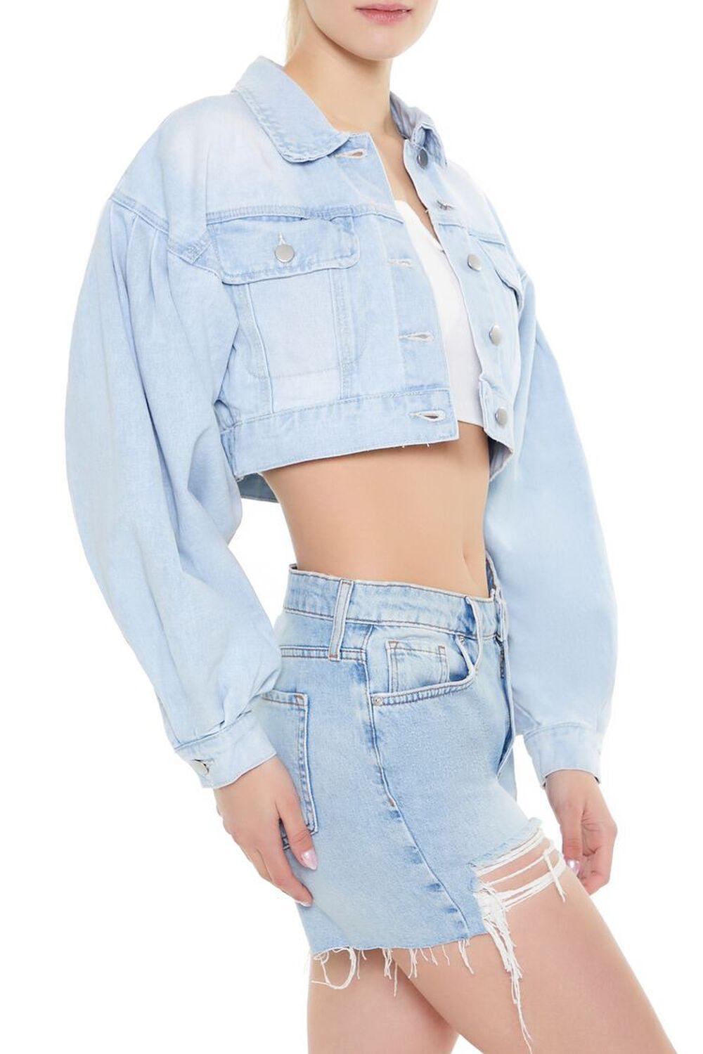 Cropped Denim Trucker Jacket | Forever 21 Product Image