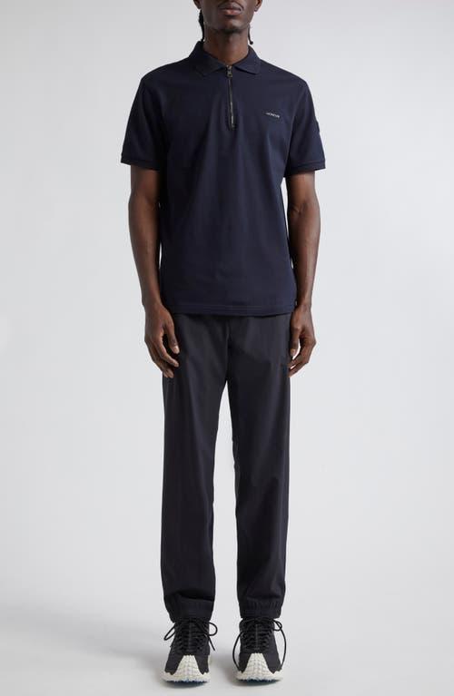 Moncler Cotton Regular Fit Quarter Zip Polo Shirt Product Image